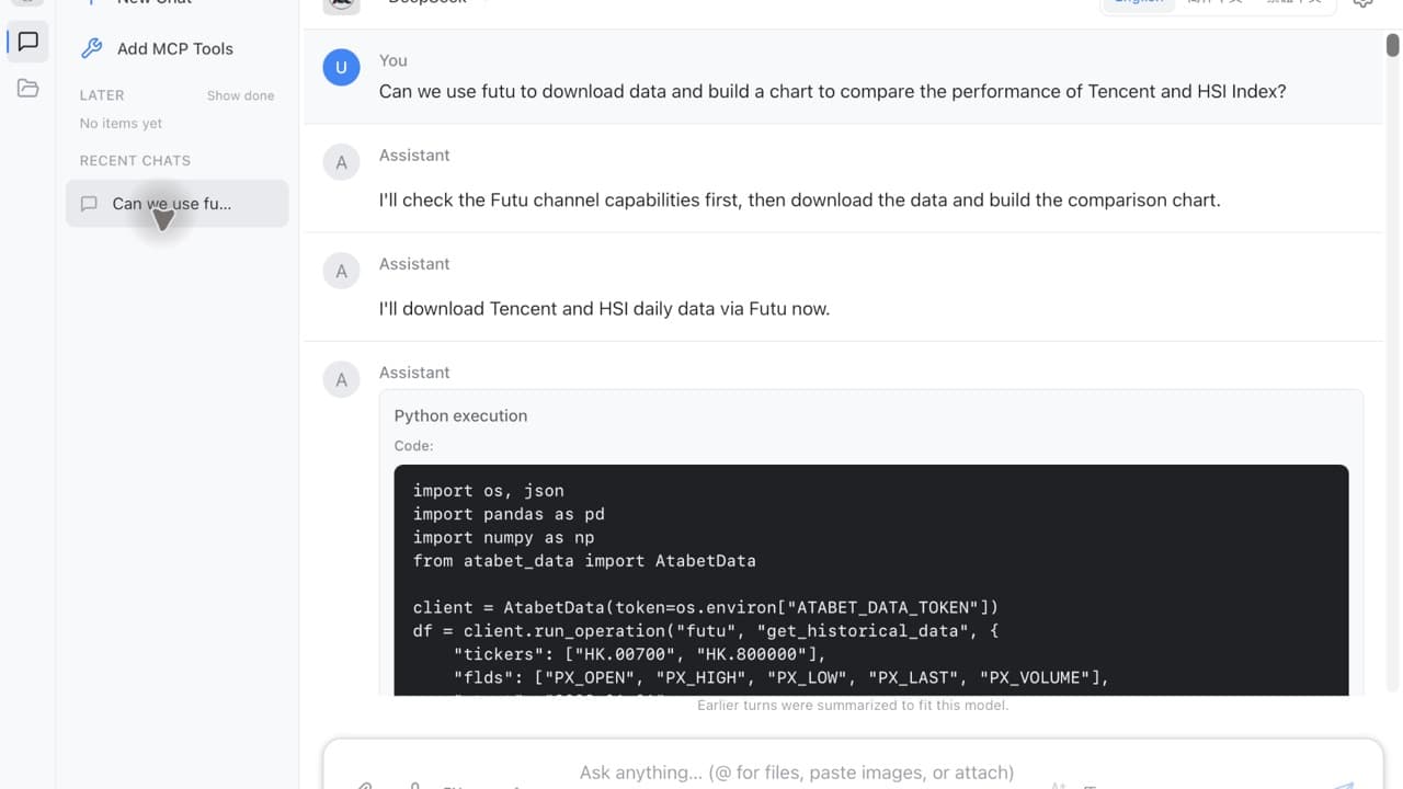 Agent Python execution for Futu historical data
